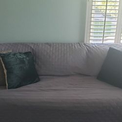  Crate & Barrel Coach (Leather Base  & Arms)