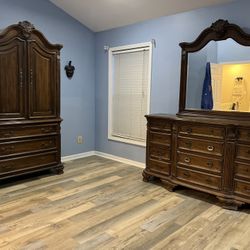 Armoire and Dresser Matching set 