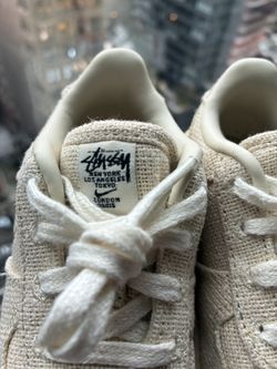 KiDS Nike x Stussy Air Force 1 Textured, Fossil Stone color way