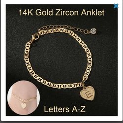 LUXURY GOLD PLATED ZIRCON ANKLET

A-Z & Hearts

