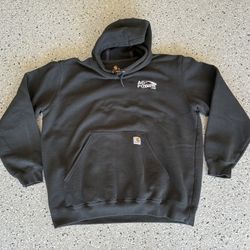 “CARHARTT” Black Hoodie. Size XL. Heavy. Pockets. Pre Owned. Good Condition.