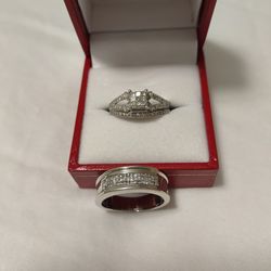 Wedding ring set for him and her