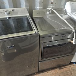 Maytag Commercial Washer And Dryer Set Electric Topload 30-day Warranty