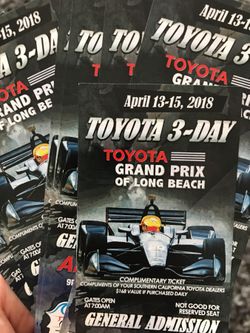 LONG BEACH GRAND PRIX ALL WEEKEND TICKETS