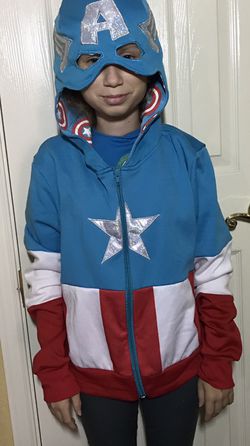 Captain America Marvel Sz Medium Hoodie Jacket