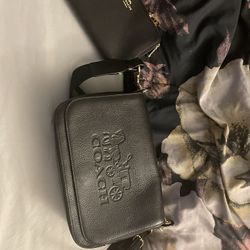 Black Coach Purse And Wristlet 