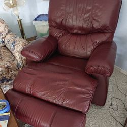 Red leather rocker recliner
