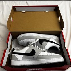 Nike Court Vision Low ( Fog Grey/Black-White )