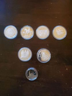 U.S. HISTORICAL AND PRESIDENTIAL SILVER PLATED COIN COLLECTION.