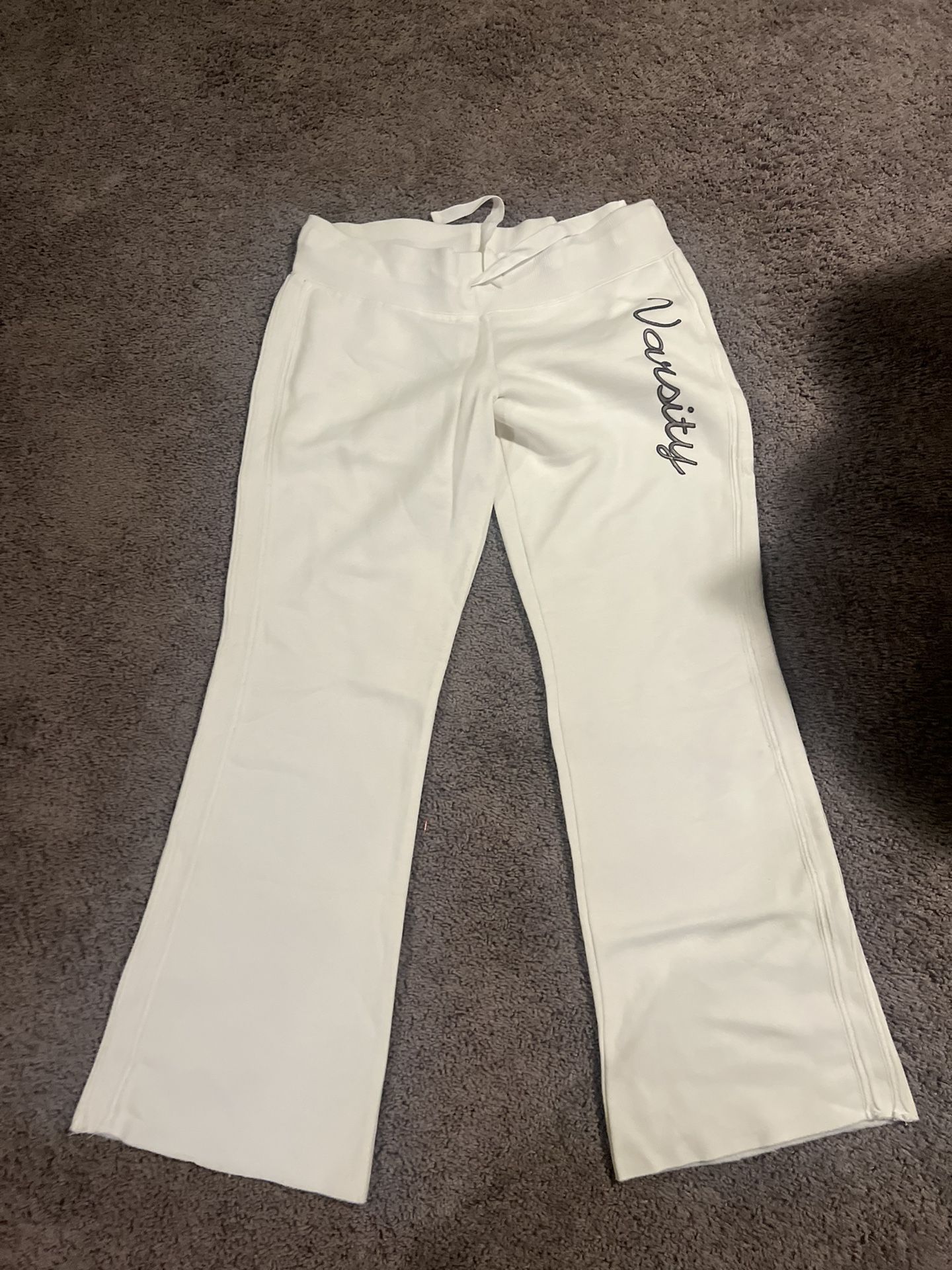 White Soft Loose Legged Joggers