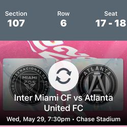 Inter Miami CF Vs Atlanta United FC 5/29/24, 7:30 PM
