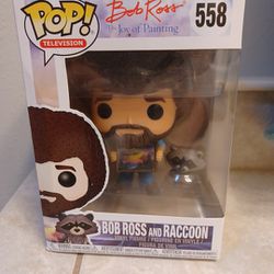 Funko Pop Bob Ross And Racoon, New 
