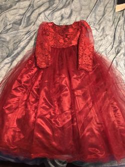 Vestido niña guindo