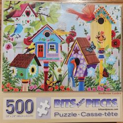 500 Piece Bird And Birdhouse Puzzle