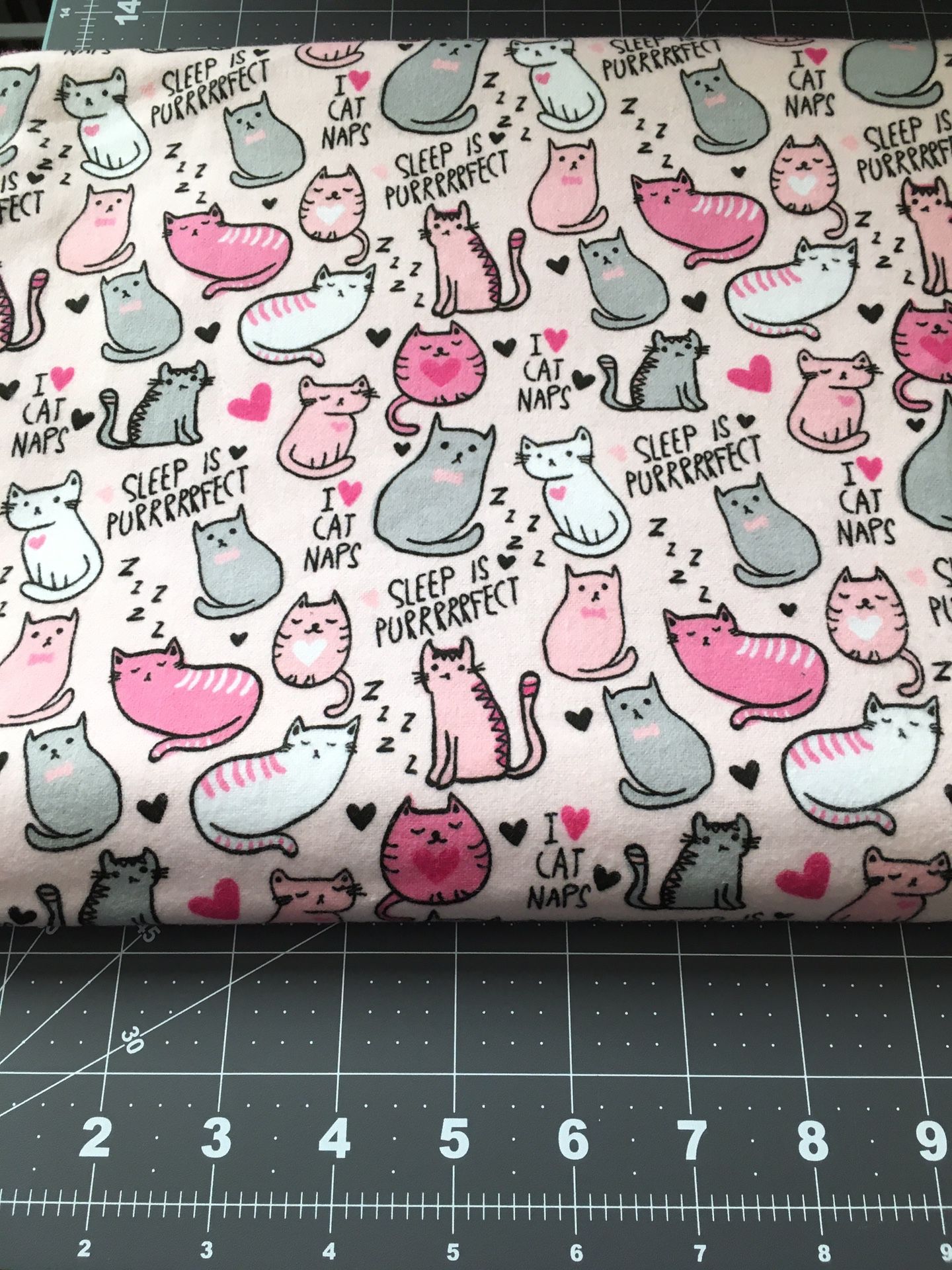 Flannel Cat Fabric 2 Yards