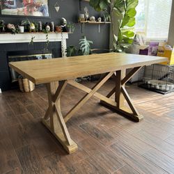 Rustic Farmhouse-Style Solid Dining Table $200 OBO