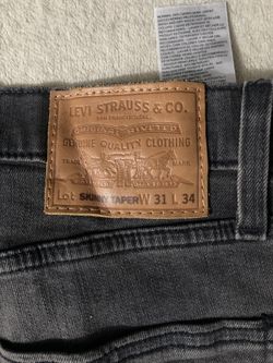 Levi’s Skinny Taper Jeans 31x34 Gray 