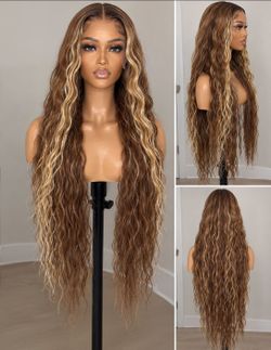 40" lace front wig wavy HD lace