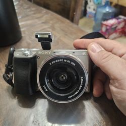 Sony Alpha a6000 24.3MP Mirrorless Digital Camera w/16-50mm OSS Lens -Silver