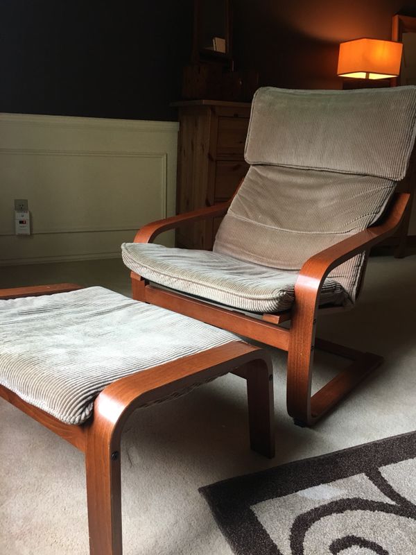 Ikea Chair Footstool Beige W Wood For In Redmond Wa Offerup