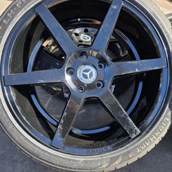 19"staggerd Staggerd Sc6 Glossy Black Wheels With New Tires For MERCEDES BENZ E350 