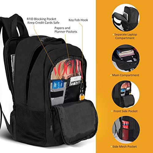 New $20 OMORC Anti-Theft Laptop Backpack w/ Lock Waterproof Travel Bag USB Charging Port Fit 15” Notebook