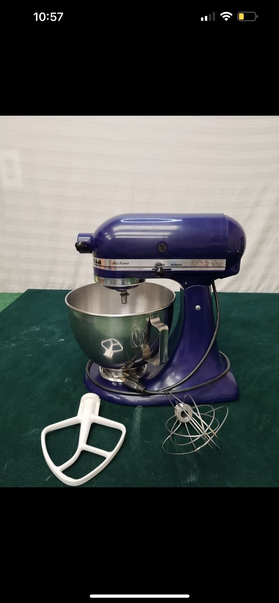 KitchenAid KSM90BU 300-Watt 4-1/2-Quart Stand Mixer Cobalt Blue