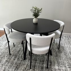 Dining table and chairs
