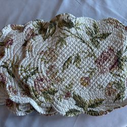 Reversible Oval Placemats (3pc) – Peony & Stripe Design