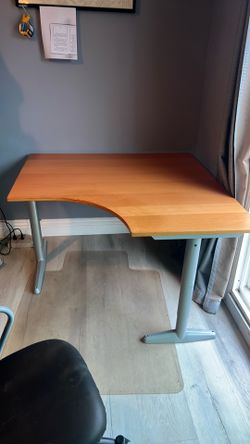 Corner office desk solid wood