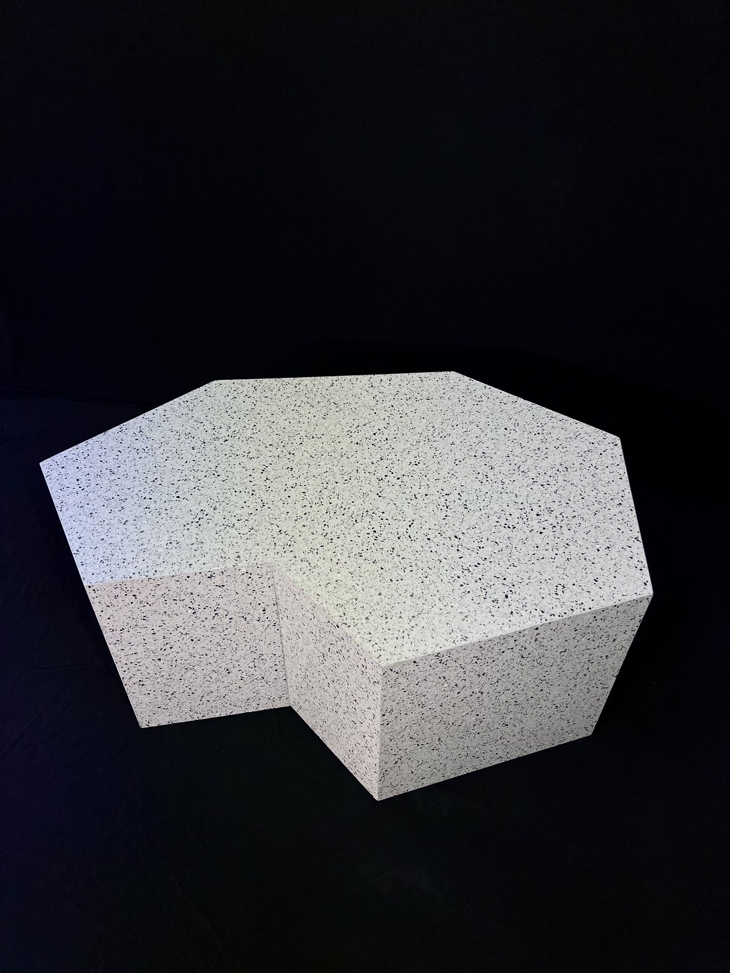 Asymmetric Quartz Custom Coffee Table