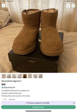 Kids Authentic Uggs Size 1