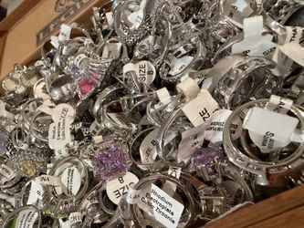 Rhodium Electroplated Rings