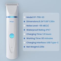 PETYGO 3-in-1 Dog Cat Grooming Kit - Rechargeable Cordless Pet Hair Clippers