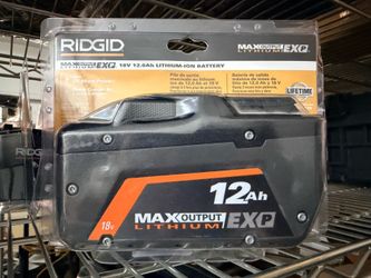 Open boxes Ridgid 12ah maxoutput