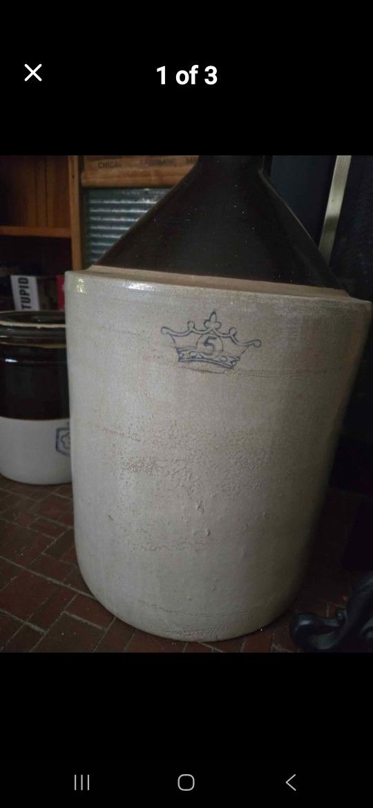 Old stoneware Whiskey Jug #5