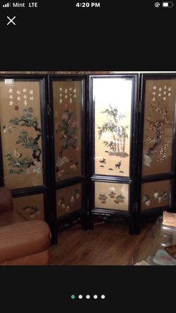 Asian 4 Panel Divider 6 X 5 Antique