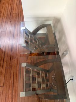 2 Side Glass Tables