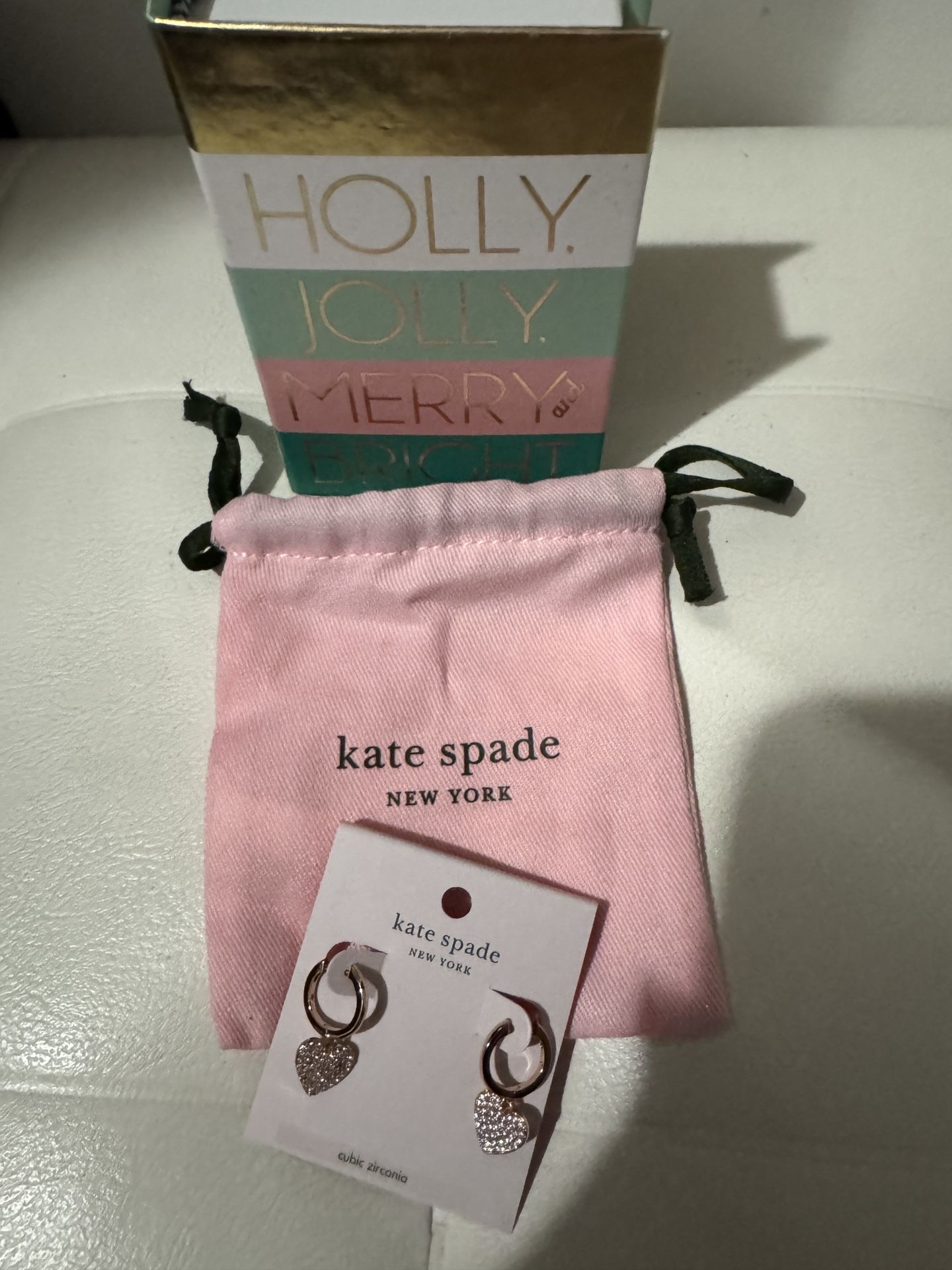 Kate Spade heart hanging earrings