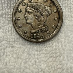 1845 Braided Hair Large Cent