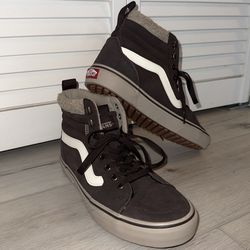 Vans Women Chocolate (Brown) Suede Sherpa Filmore Hi Top Sneakers