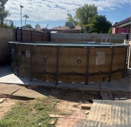 Above Ground Swimming Pool with Ladder