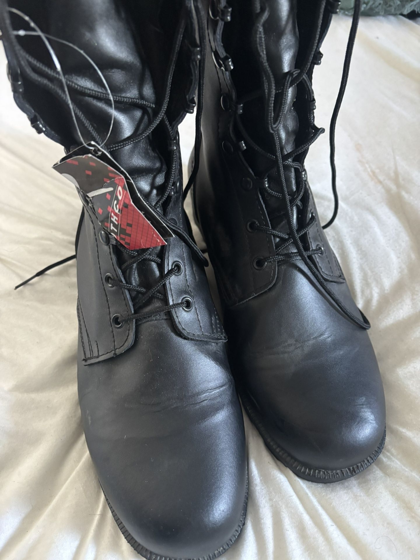 NWT Rothco Black Leather Speedlace Military Combat Boots 10”