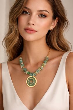 Exclusive design natural stones necklace