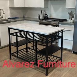 Marble Top Kitchen Island