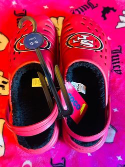 49ers Crocs Size 13-14