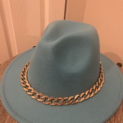 A Light Blue cowgirl Hat 
