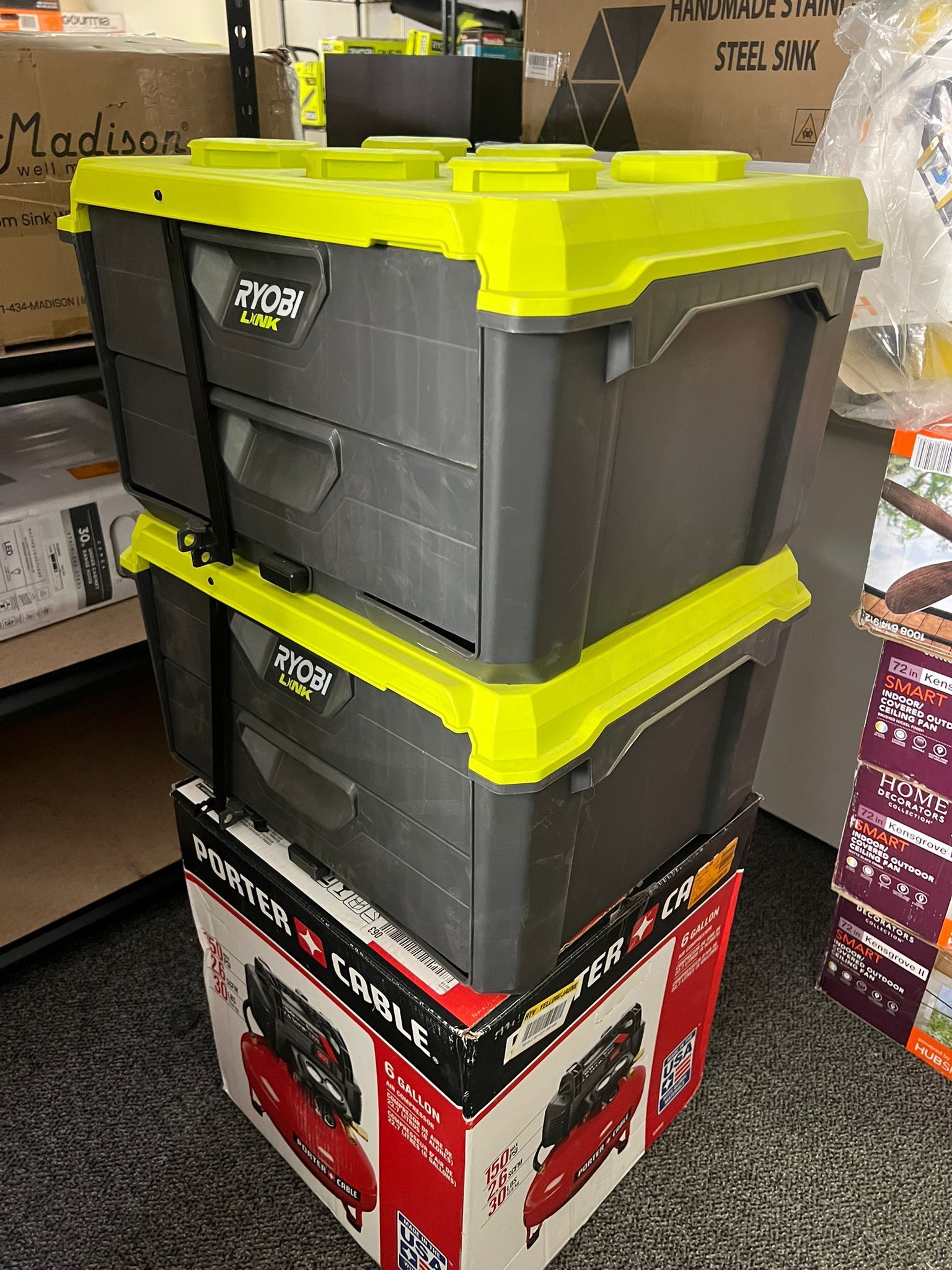 22.2 in. LINK Rolling Tool Box with Standard Tool Box by RYOBI