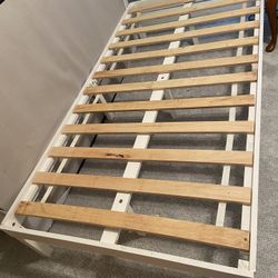 Twin White Platform Bed Frame. Sells On Amazon For $105
