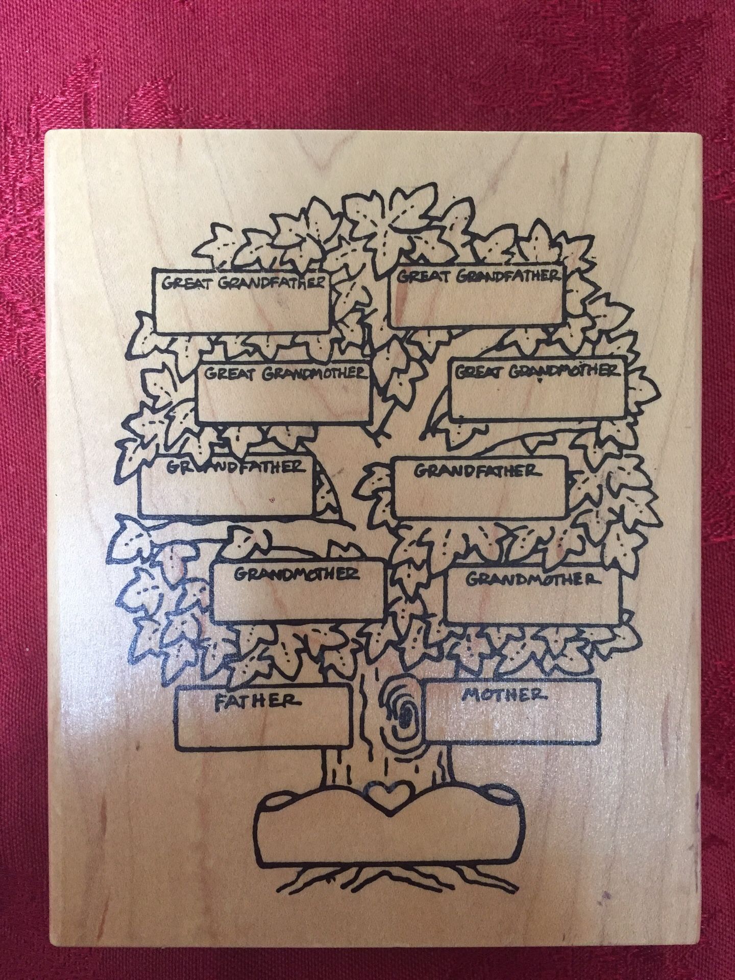 Family Tree Rubber Stamp